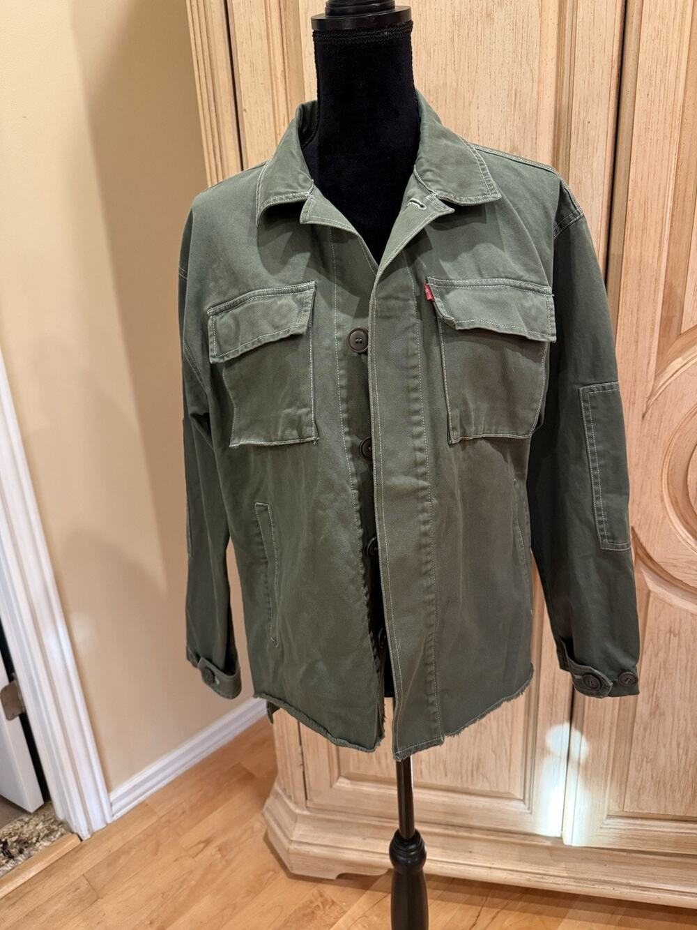 Levi’s Women’s Green Cotton Field Jacket Size L NEW